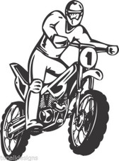 Motocross motorcycle dirt bike freestyle action stunt vinyl wall art sticker #99
