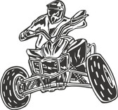 ATV action stunt vinyl wall art sticker decal boy bedroom garage man cave #005