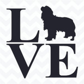 King Charles Spaniel Love vinyl sticker decal dog pet for home wall car kennel