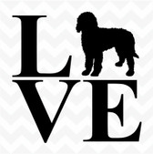 Labradoodle Love vinyl sticker decal dog pet for home wall car kennel DIY