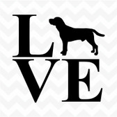 Beagle Love vinyl sticker decal dog pet for home wall window car kennel DIY