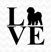 Shih Tzu Love vinyl sticker decal dog pet for wall window car kennel shihtzu