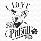 Pitbull Love vinyl sticker decal dog pet for home wall car retro