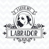 Labrador Love vinyl sticker decal dog pet for home wall car retro