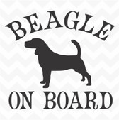 BEAGLE ON BOARD vinyl sticker dog decal for car window bumper