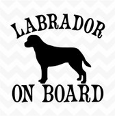 LABRADOR ON BOARD vinyl dog sticker decal for car wall window bumper