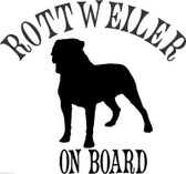 ROTTWEILER ON BOARD dog vinyl sticker for car window bumper pet