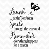 Laugh Smile Remember vinyl wall art sticker words saying home classroom inspire