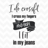 I Do Crossfit vinyl wall art sticker words saying home inspire humour