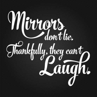 Mirrors sticker - white sticker