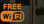 Free WiFi orange sticker