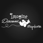 imagine discover explore vinyl sticker
