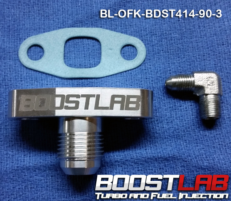 BL T3/T4 Frame Turbo Oil Fitting Kit ( Short -10AN Billet Drain Flange) -  Boost Lab, Inc