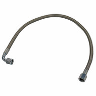 -4 AN PTFE Oil Feed line, 24", 1 90 degree end
