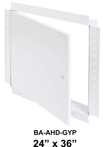 24" x 36" - Drywall Access Door BA-AHD-GYP, 24" x 36" General Purpose Access Door with Drywall Flange, Front View, Door Open