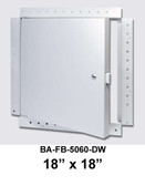 18" x 18" Fire Rated Un-Insulated Access Door with Flange for Drywall