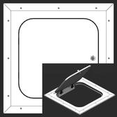 9" x 9" Hinged Radius Corner - Access Panel for Ceilings