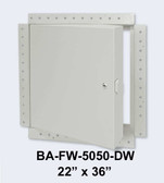 22" x 36" Fire Rated Insulated Access Door with Flange for Drywall