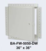 36" x 36" Fire Rated Insulated Access Door with Flange for Drywall