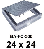 24" x 24" Watertight Floor Door - Cast in place - 300 lbs / sqft loading