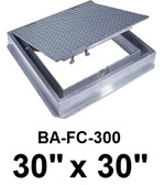 30" x 30" Watertight Floor Door - Cast in place - 300 lbs / sq ft loading
