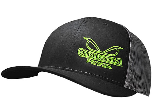 Partzilla Hat Quadzilla Power Black And Gray Mesh Hat - Quadzilla