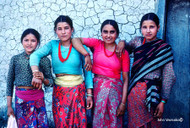 Nirmalidanda, Nepal:  Four friends take a break from working their families’ terrace farms on the steep slopes of Nirmalidanda, a village in the hills of eastern Nepal. Subsistence farming is the mainstay of Nepali hill people, who grow rice, millet, corn, and wheat, plus vegetables and fruits. Between Nepal’s tropical lowlands and the arctic climate of the high Himalaya Mountains, the fertile middle hills are home to an ancient culture that has developed from Tibeto-Burman groups that migrated over the Himalaya and live alongside Indo-Aryan peoples who came up from India.

Photo © 1984 John Vavruska