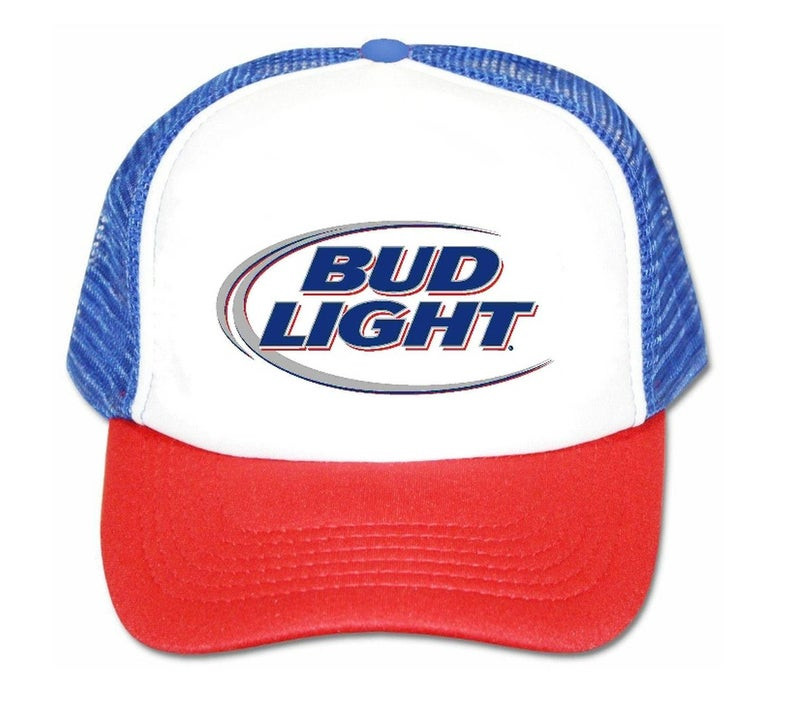 Bud Light Hat Trucker Hat Snap Back Style Cap