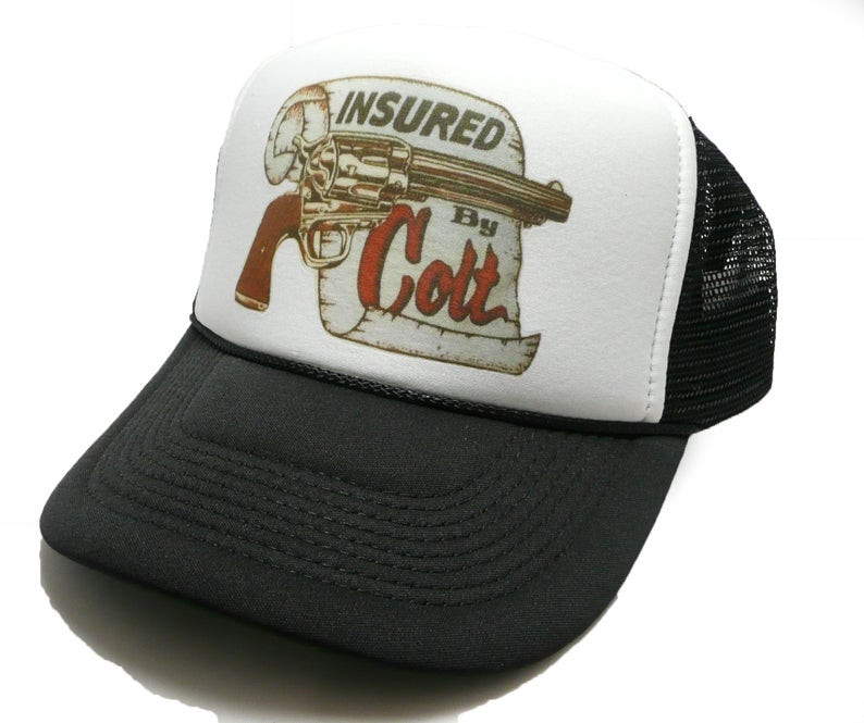 Colt 45 Gun Trucker Hat, Colt 45 Gun 