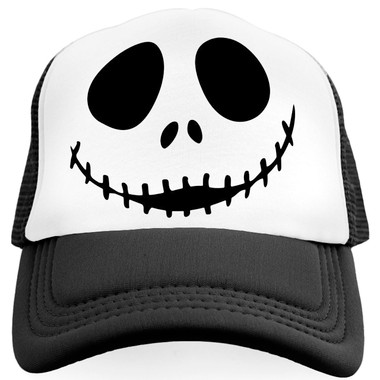 Jack Skellington Hat Halloween Snapback A Nightmare Before Christmas Trucker Hat Black