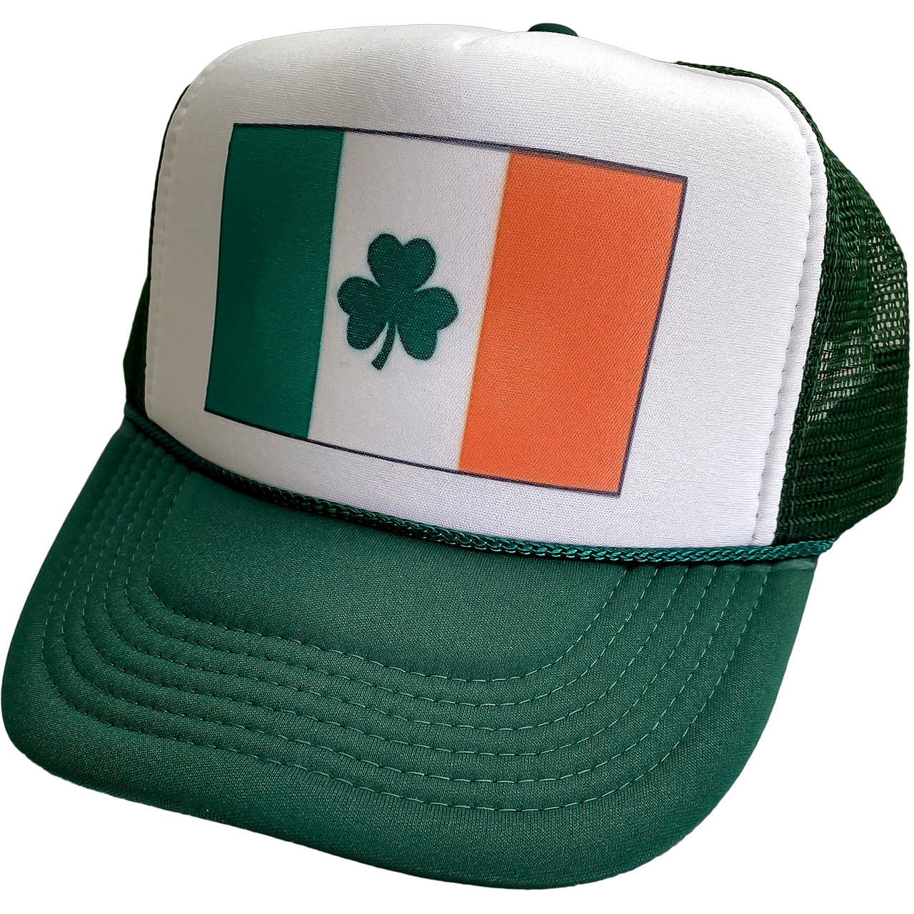 Irish Flag Trucker hat mesh hat adjustable snapback St. Patrick's Day hat  Ireland flag cap