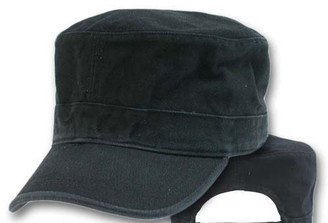 Black military cap fatigue hat cadet hat adjustable