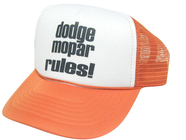 DODGE MOPAR RULES! Trucker Hat, Automobile Hat