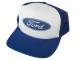 As shown in photo then color of the hat . ex. Blue/white front