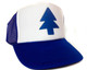 As shown in photo then color of the hat . ex.  Blue/white front