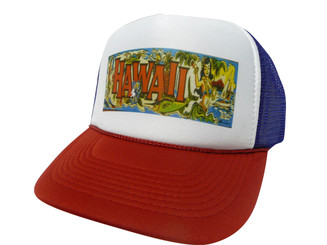 As shown in photo then color of the hat . ex.Red/white front/Blue