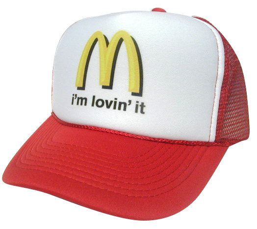 I'm Lovin' It Hat, McDonalds Hat, Trucker Hat, Brand Hat