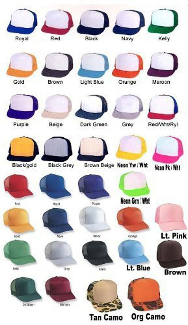 gold trucker hat