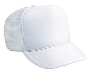 all white trucker hat