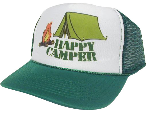 happy camper baseball cap