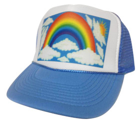 As shown in photo then color of the hat . ex. Blue/white front