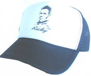 As shown in photo then color of the hat . ex. Black/white front