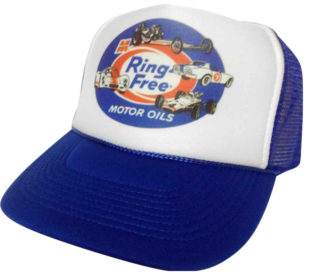 Ring Free Motor Oil Hat, Trucker Hat, Automobile Hats, Trucker Hats