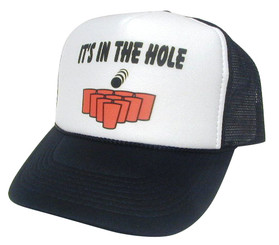 Beer Pong Hat, IT'S IN THE HOLE Hat, Trucker Hat, Mesh Hat
