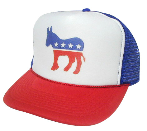 DEMOCRATIC PARTY Hat, Trucker Hat, Political Party Hat, Mesh Hat