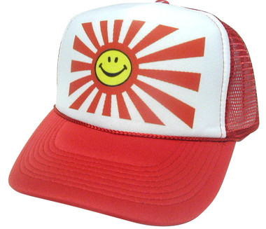 Smiling Japanese Flag Hat, Trucker Hat 