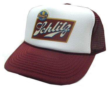 SCHLITZ, Schlitz Beer Hat, Trucker Hat, Mesh Hat, Snap Back Hat