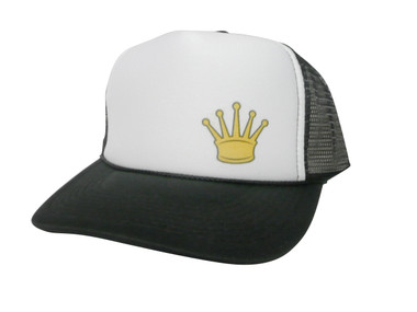 Gold Crown Hat, Trucker Hat, Mesh Hat, Snap Back Hat