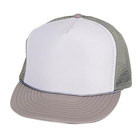 Plain Hat, Plain Trucker Cap, WHITE FRONT GREY BACK, Trucker Hat, Mesh Hat, Snap Back Hat