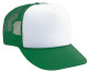 Trucker Hat Blank, WHITE FRONT KELLY GREEN BACK, Trucker Hat, Mesh Hat, Snap Back Hat